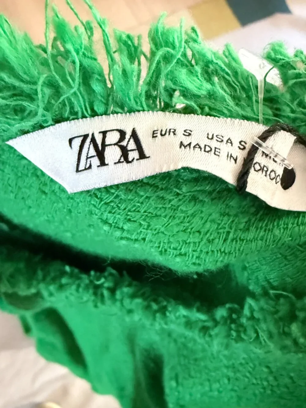 Zara Size Small Green Fitted Dress Two Side Slits (runs small) - Picture 10 of 13